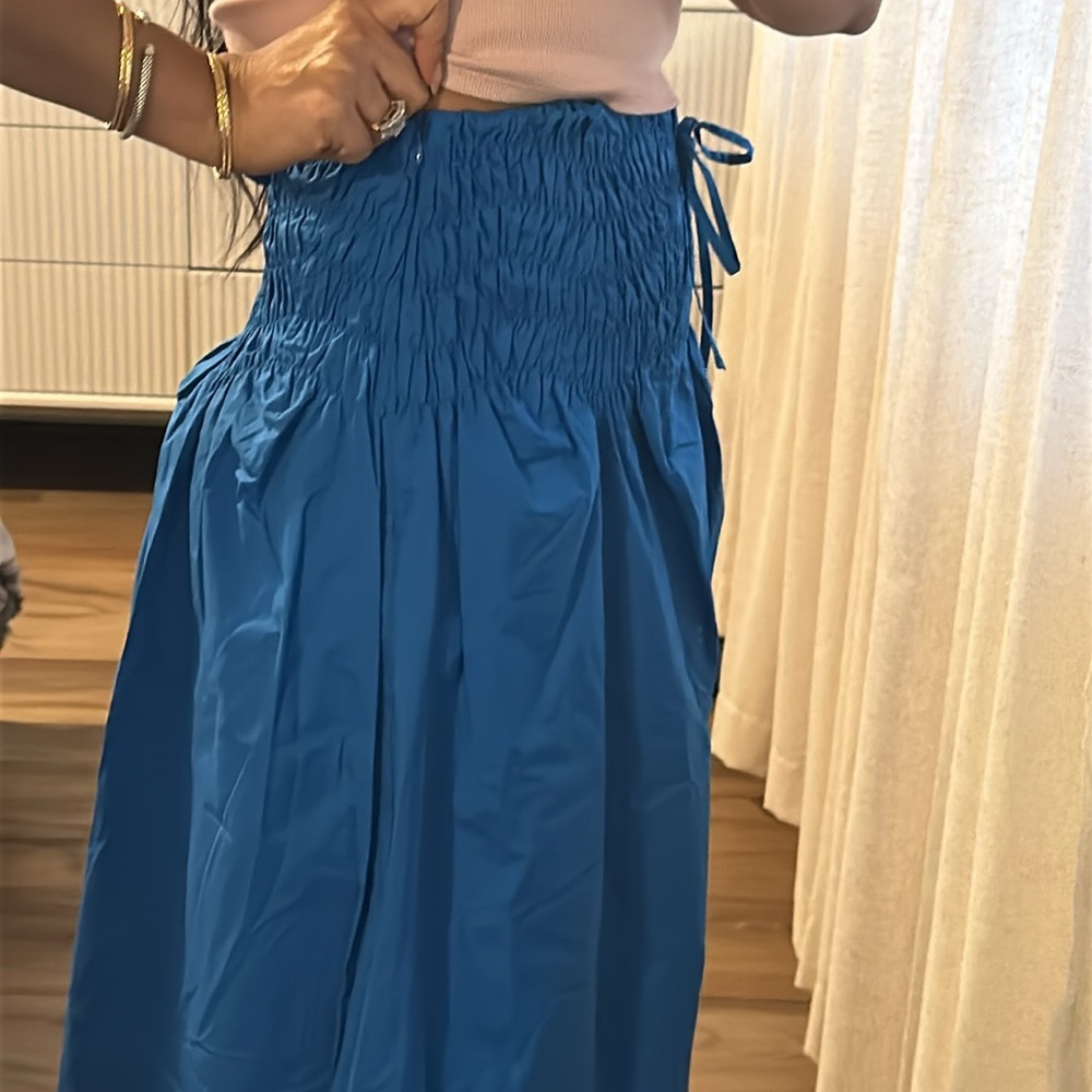 En Saison Blue Midi Skirt - Picture 3 of 5